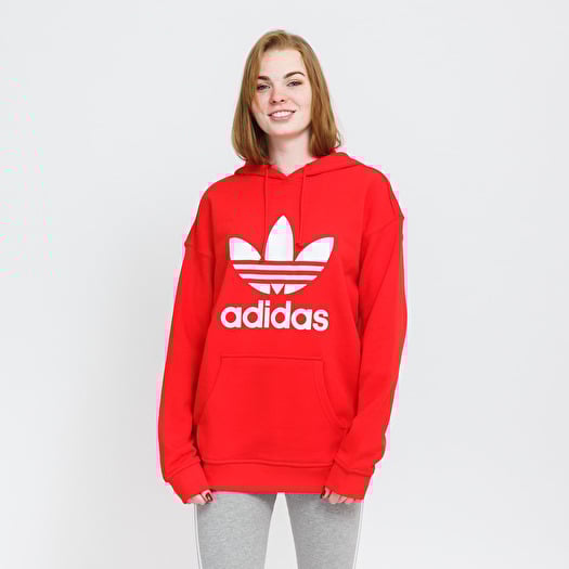 Hoodies and sweatshirts adidas Trefoil Hoodie Red Footshop