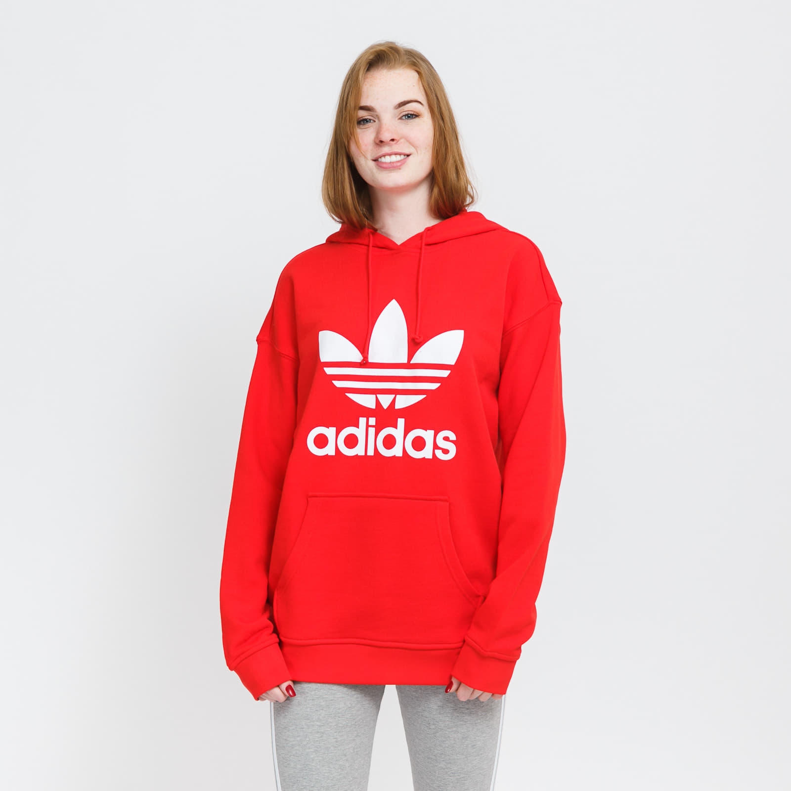 Mikiny adidas Trefoil Hoodie Red