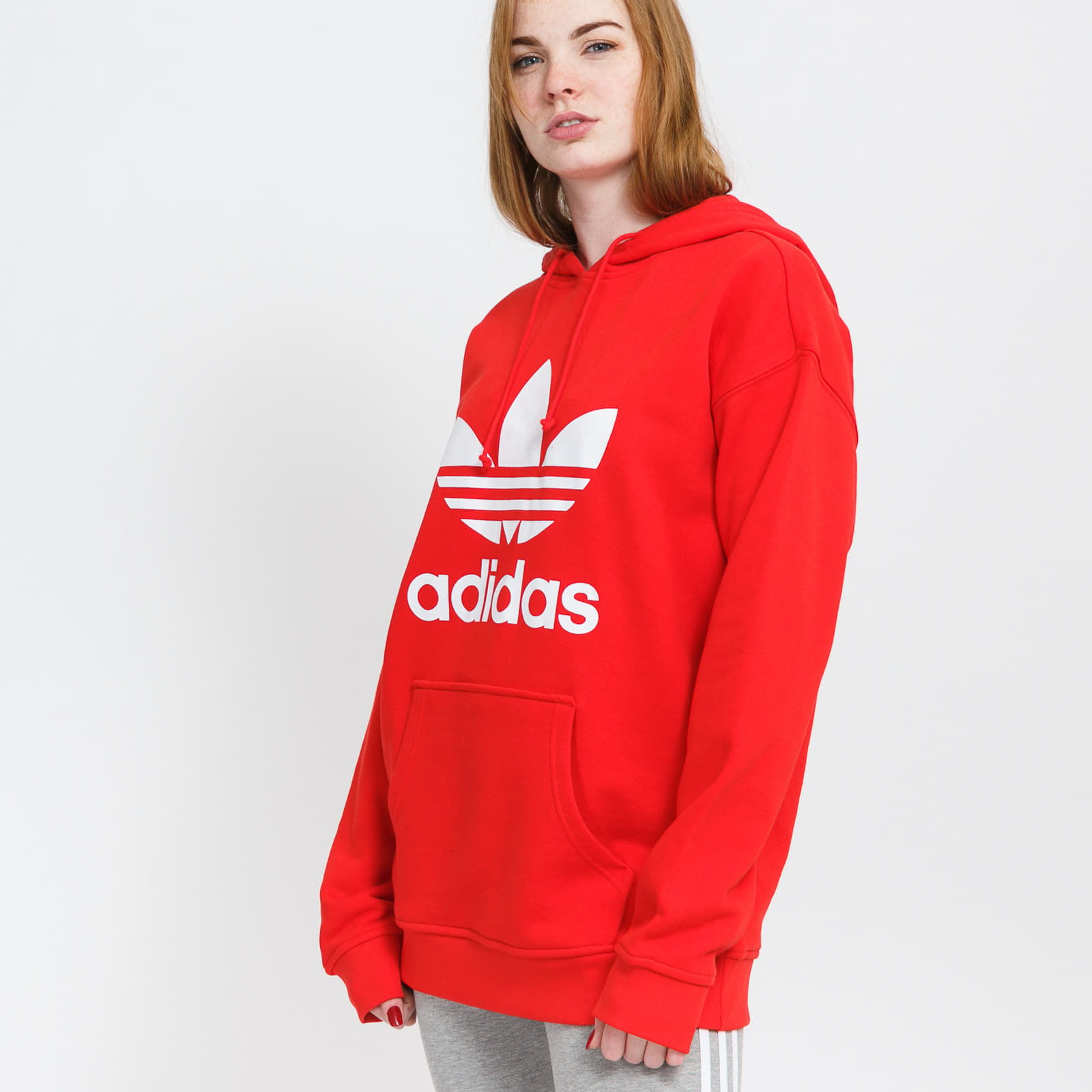 Adidas trefoil store hoodie oversize