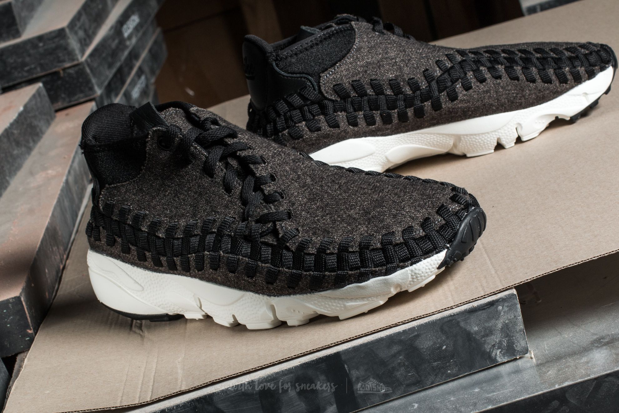 Buty męskie Nike Air Footscape Woven Chukka SE Black/ Black-Ivory