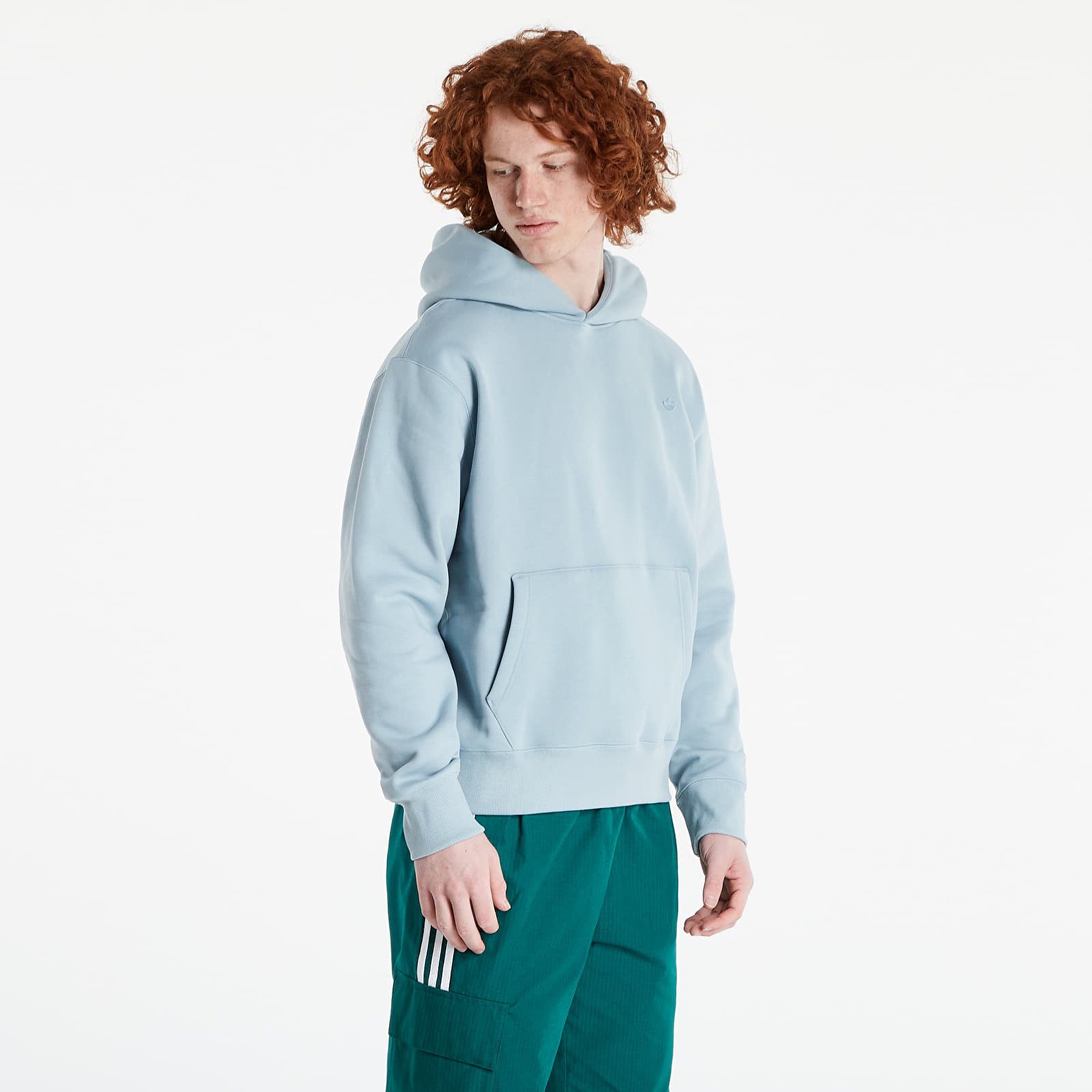 Adidas originals adicolor trefoil hoodie in grey outlet