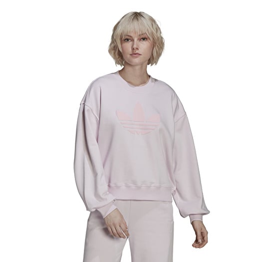 Adidas pink crew neck sweatshirt sales