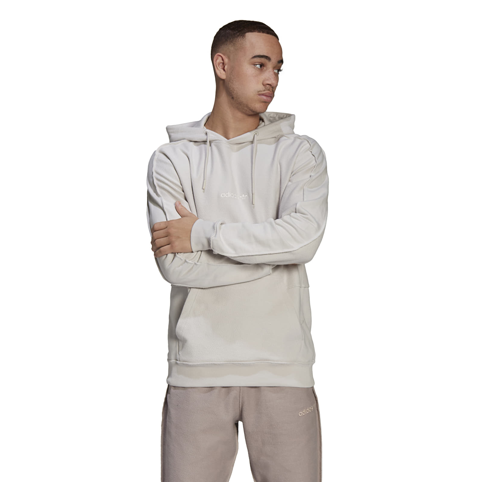 adidas Originals - loopback hoodie beige