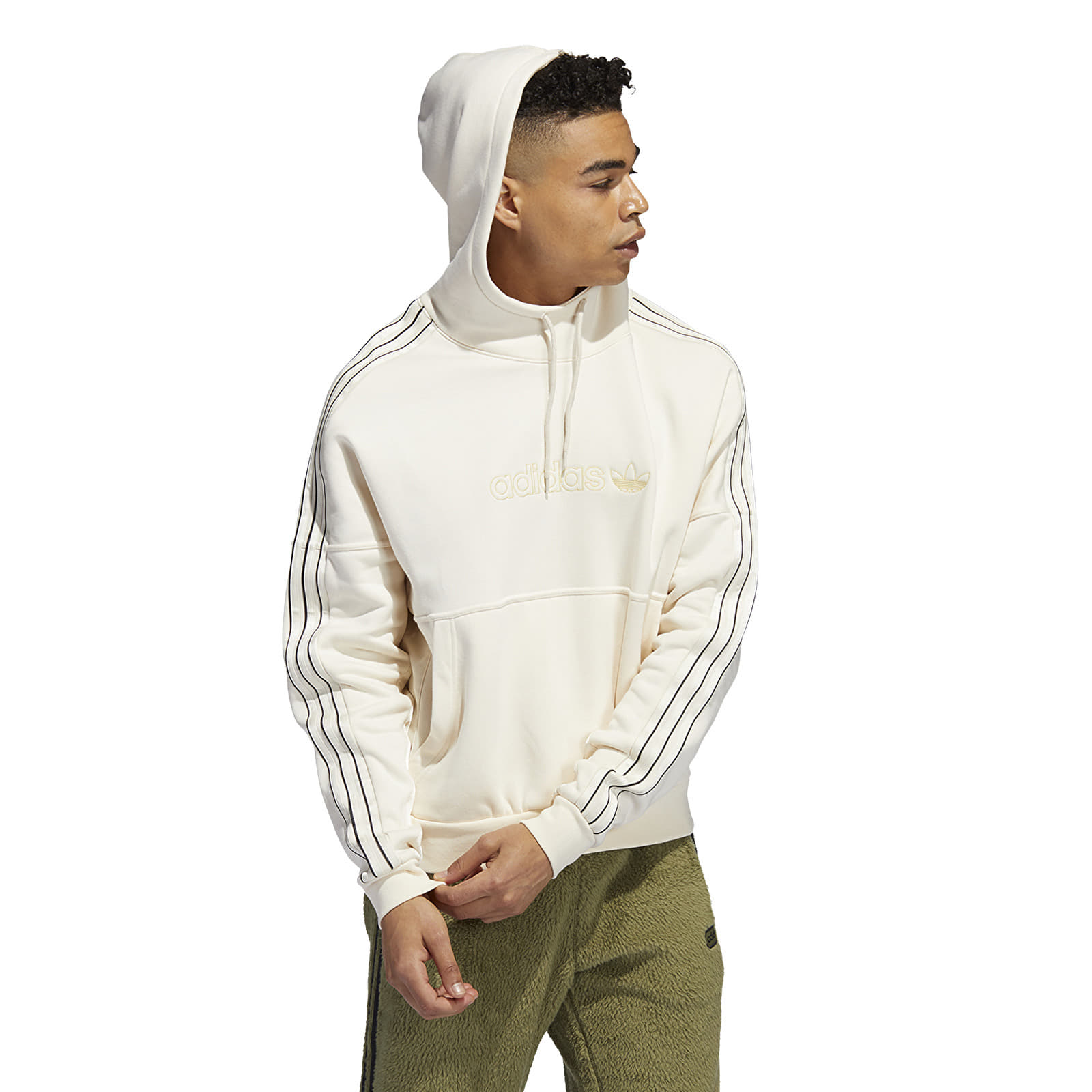 adidas Shadow Stripe Hoodie Wonder White Footshop