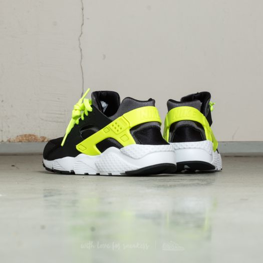Women s shoes Nike Huarache Run GS Black Volt Dark Grey White Footshop