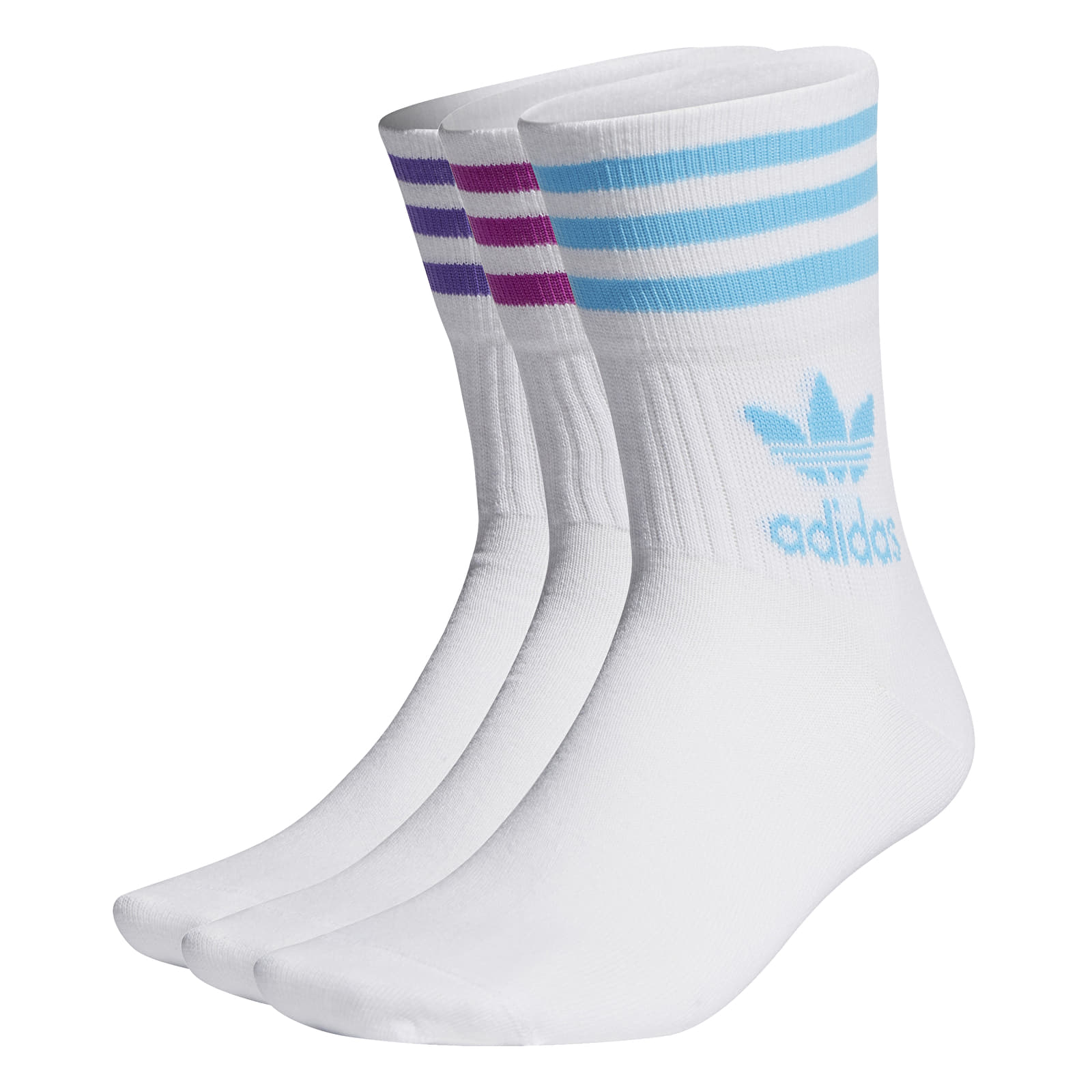 Nogavice  adidas Originals Mid Cut Crew Socks 3-Pack White
