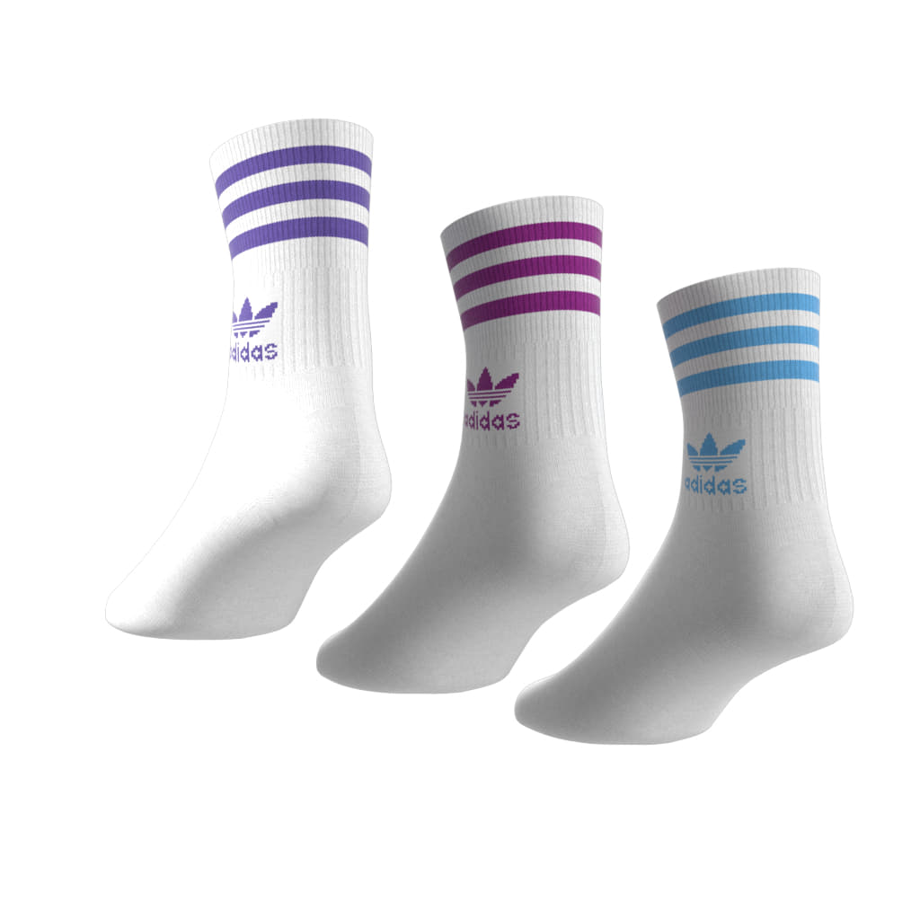 Nogavice  adidas Originals Mid Cut Crew Socks 3-Pack White