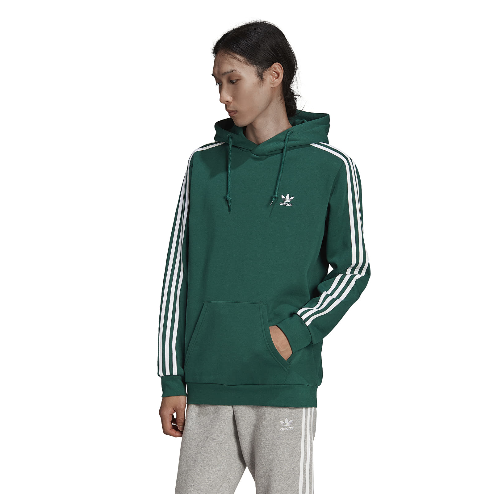 Hoodies and sweatshirts adidas Originals 3-Stripes Hoodie Green | Footshop