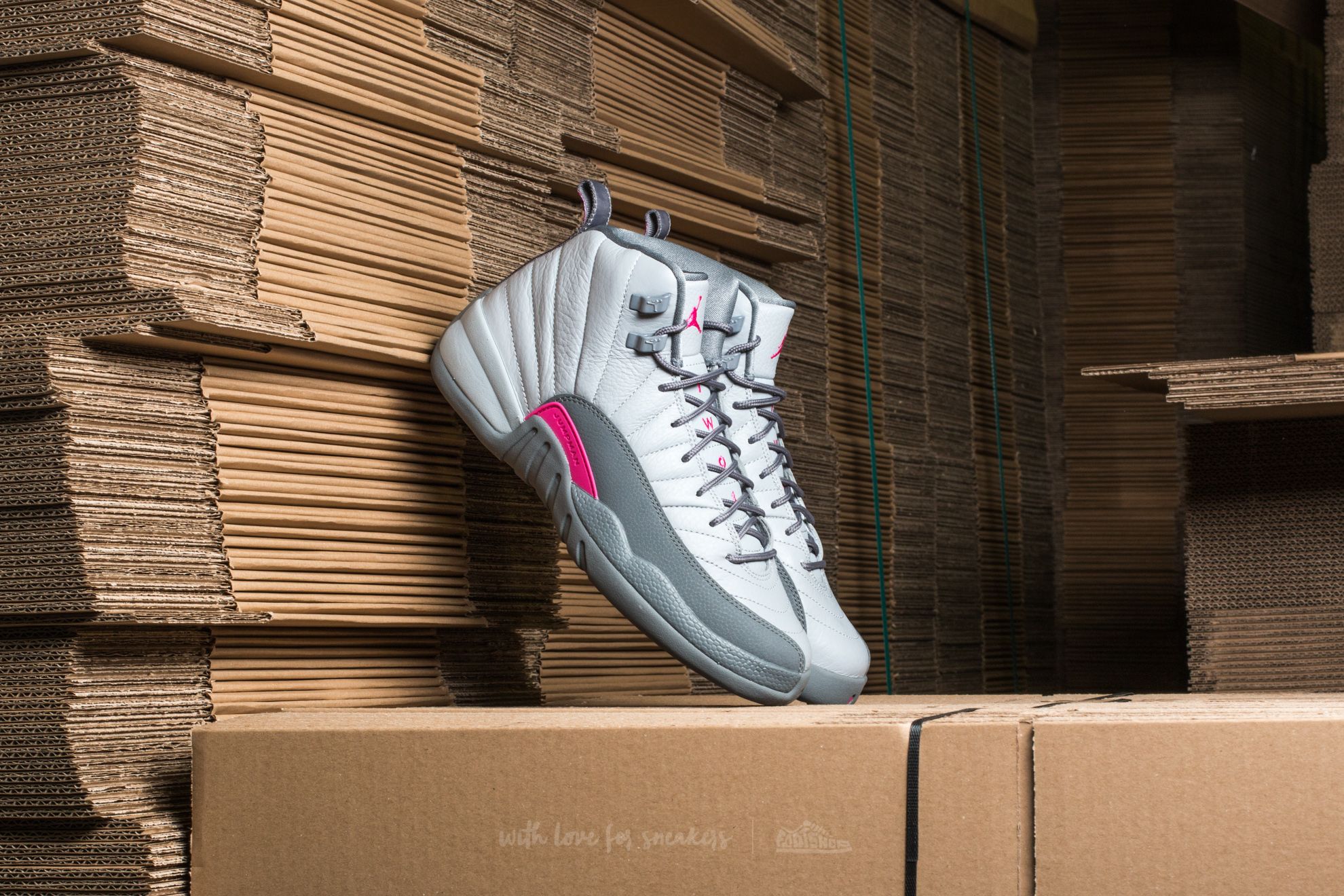 Jordan 12 vivid on sale pink wolf grey