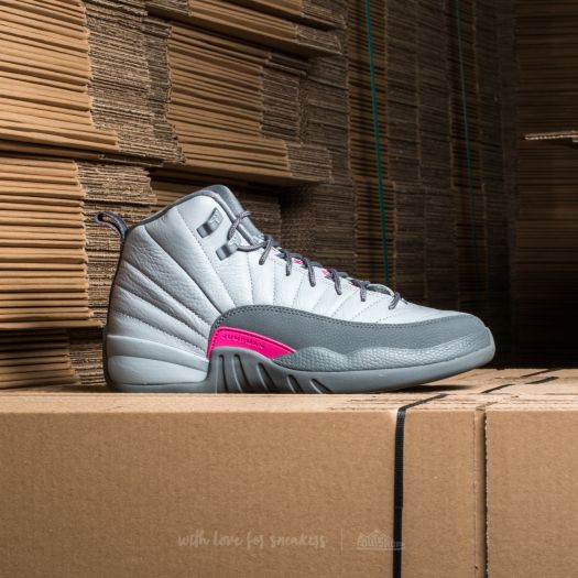 Women s shoes Air Jordan 12 Retro GG Wolf Grey Vivid Pink Cool Grey Footshop