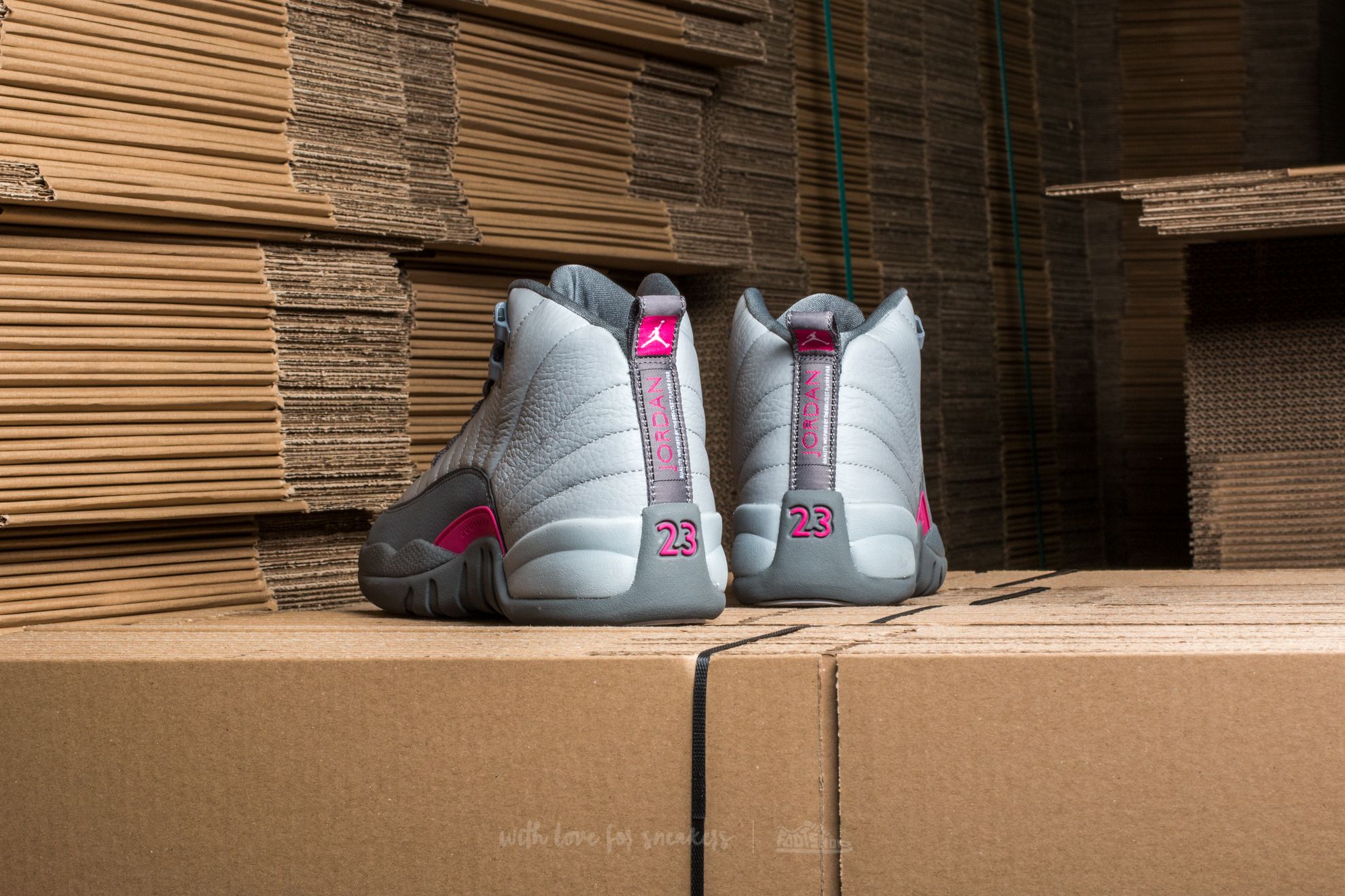 Women's shoes Air Jordan 12 Retro GG Wolf Grey/ Vivid Pink-Cool Grey