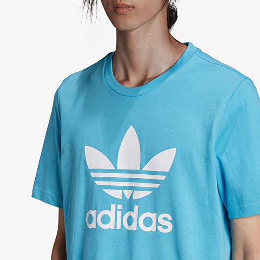 Blue adidas trefoil shirt outlet