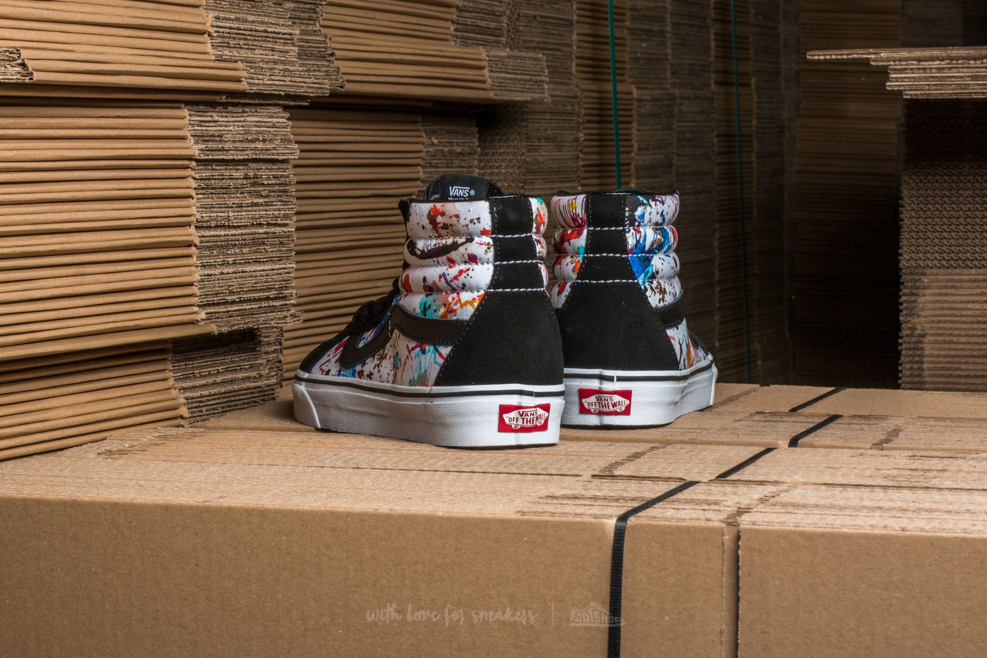 Vans paint splatter sk8 hi best sale