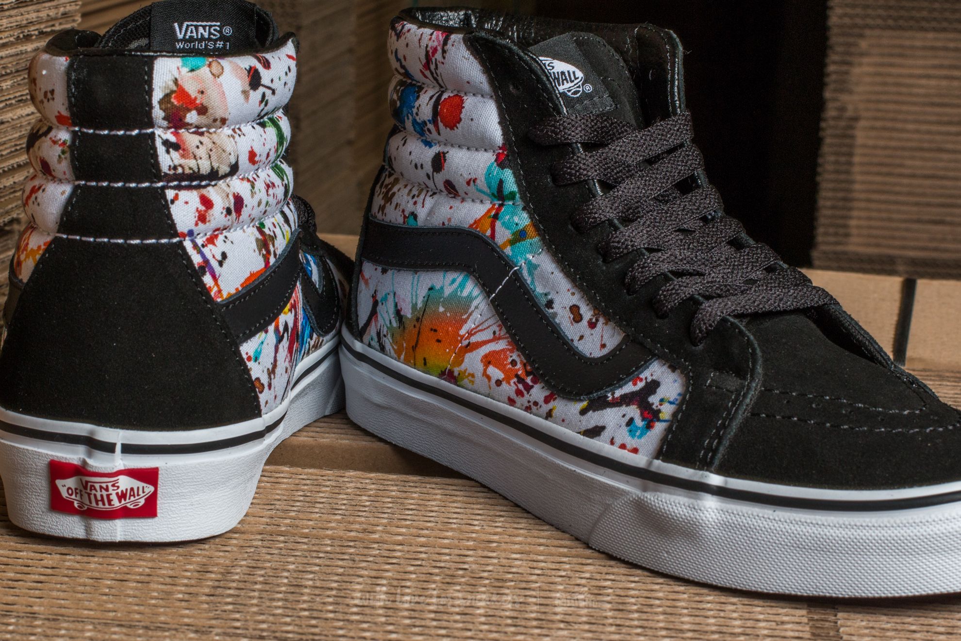 Multicolor high top vans top