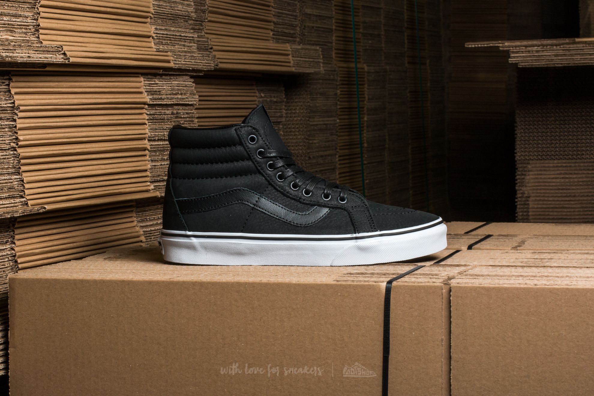 Scarpe Vans Sk8-Hi Reissue (Premium Leather) Black/ True White