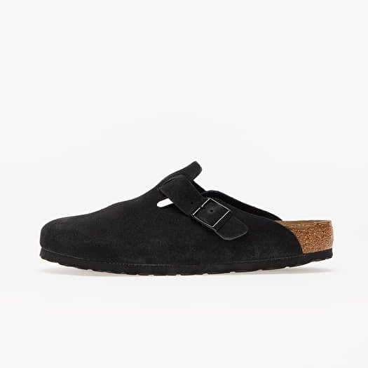 Birkenstock Boston Soft Footbed Velvet Leather Black