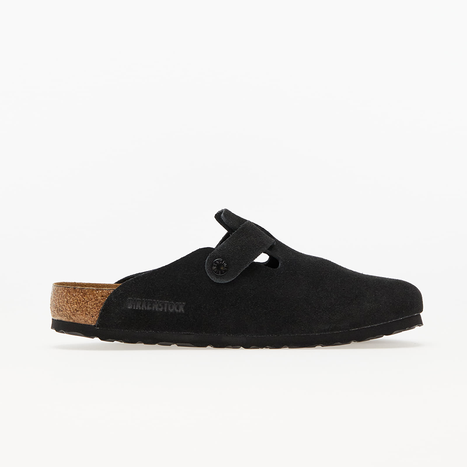 Pánske tenisky a topánky Birkenstock Boston Soft Footbed Velvet Leather Black