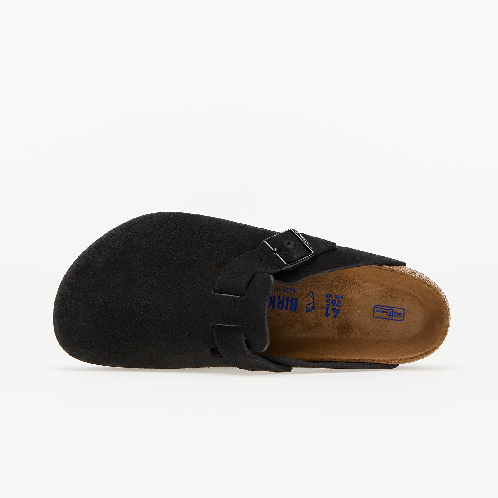 Pánske tenisky a topánky Birkenstock Boston Soft Footbed Velvet Leather Black