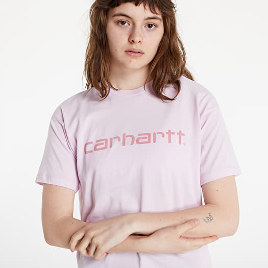 T shirts Carhartt WIP W SS Script T shirt Pink Footshop