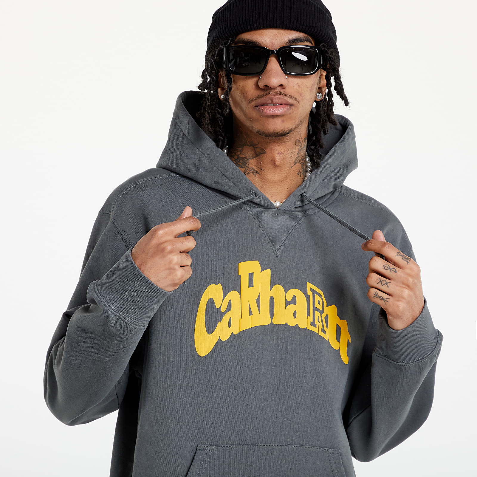 Mikiny Carhartt WIP Hooded Amherst Sweat Green