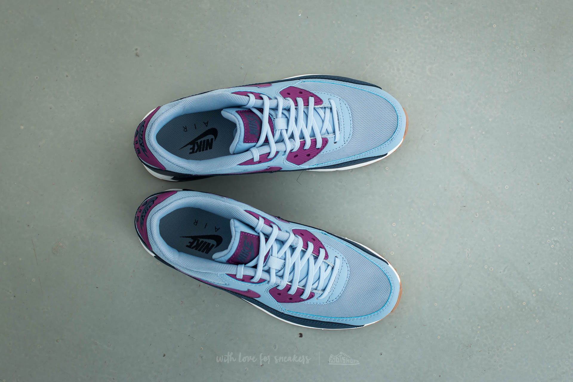 Schoenen Nike Wmns Air Max 90 Essential Blue Grey/ Bright Grape