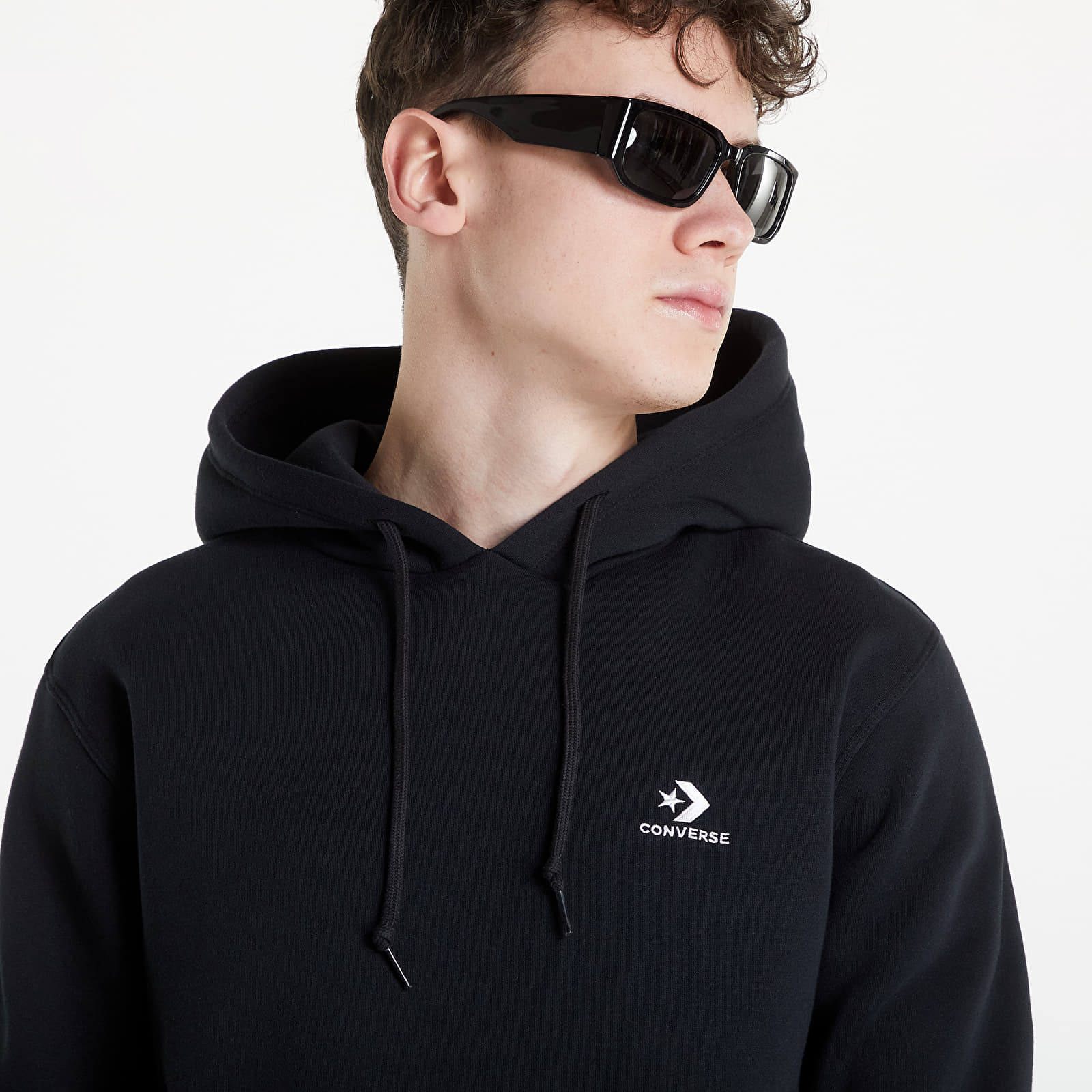 Sweatjacken und Sweatshirts Converse Embroidered Star Chevron Hoodie Black