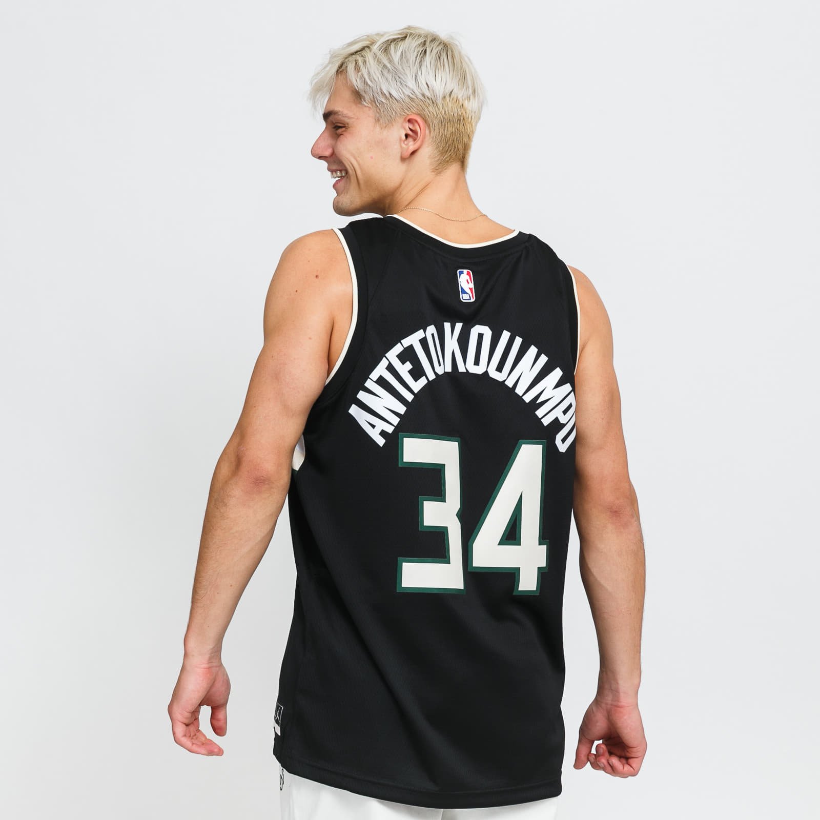 Black giannis jersey top