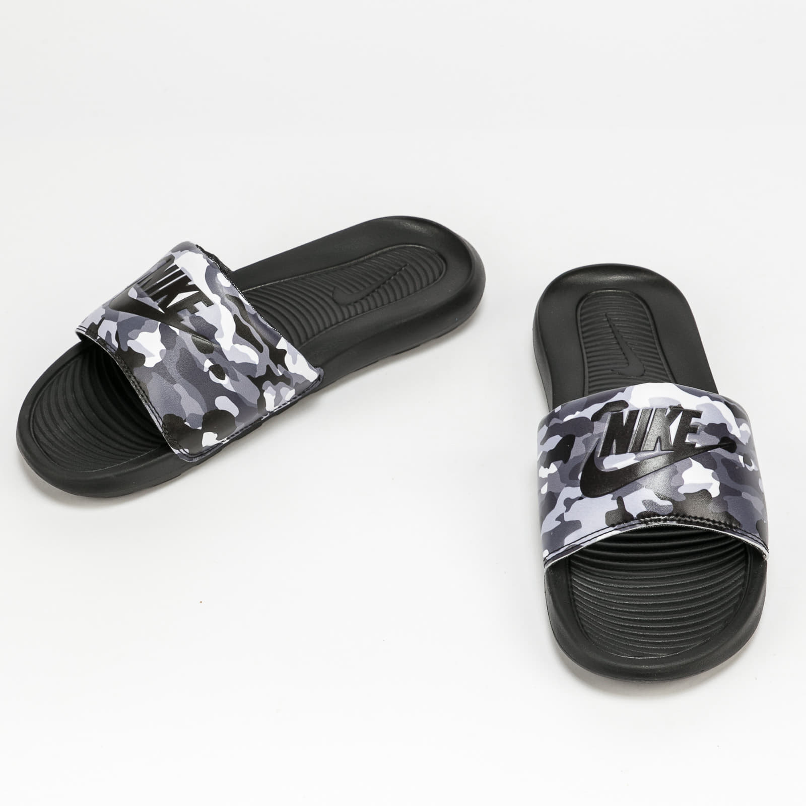 Zapatillas Hombre Nike Victori One Slide Print Black/ Black - Grey Fog