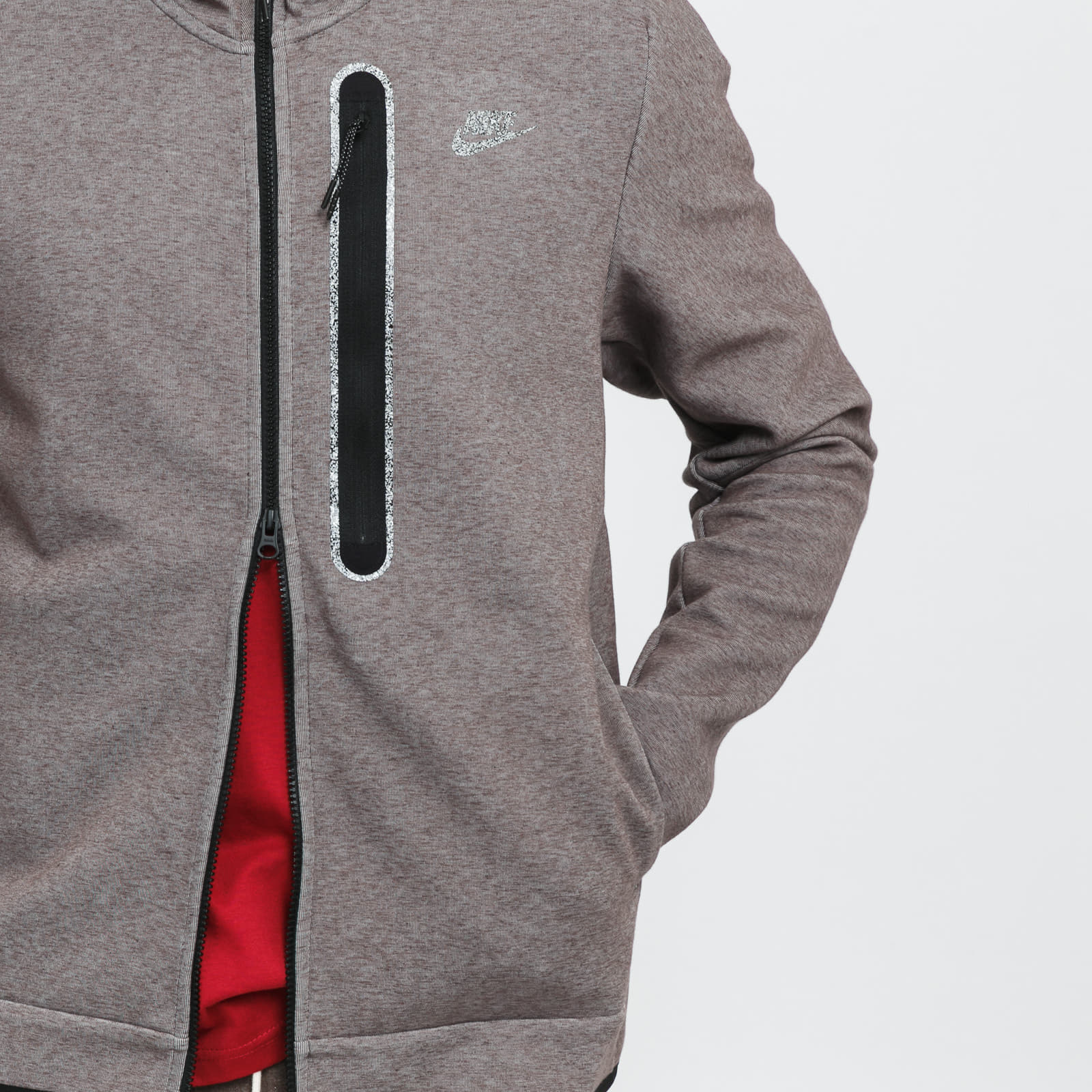 Hupparit ja collegepaidat Nike M NSW Tech Fleece FZ Hoody Melange Brown