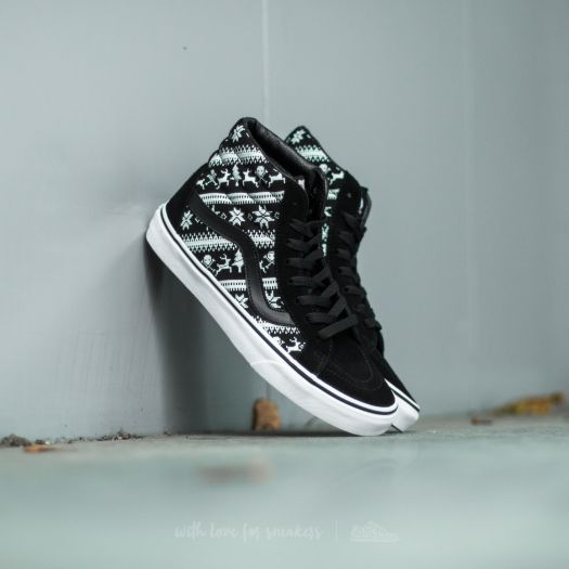 Vans sk8 hi reissue black true white on sale