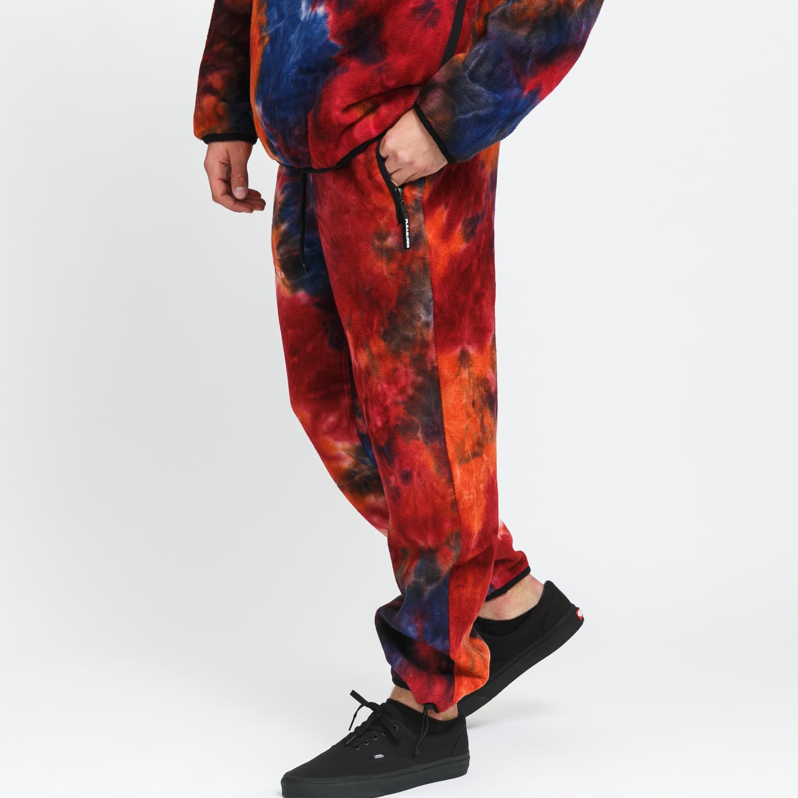 Pants PLEASURES Caffeine Polar Fleece Pant Orange/ Navy/ Purple/ Bordeaux