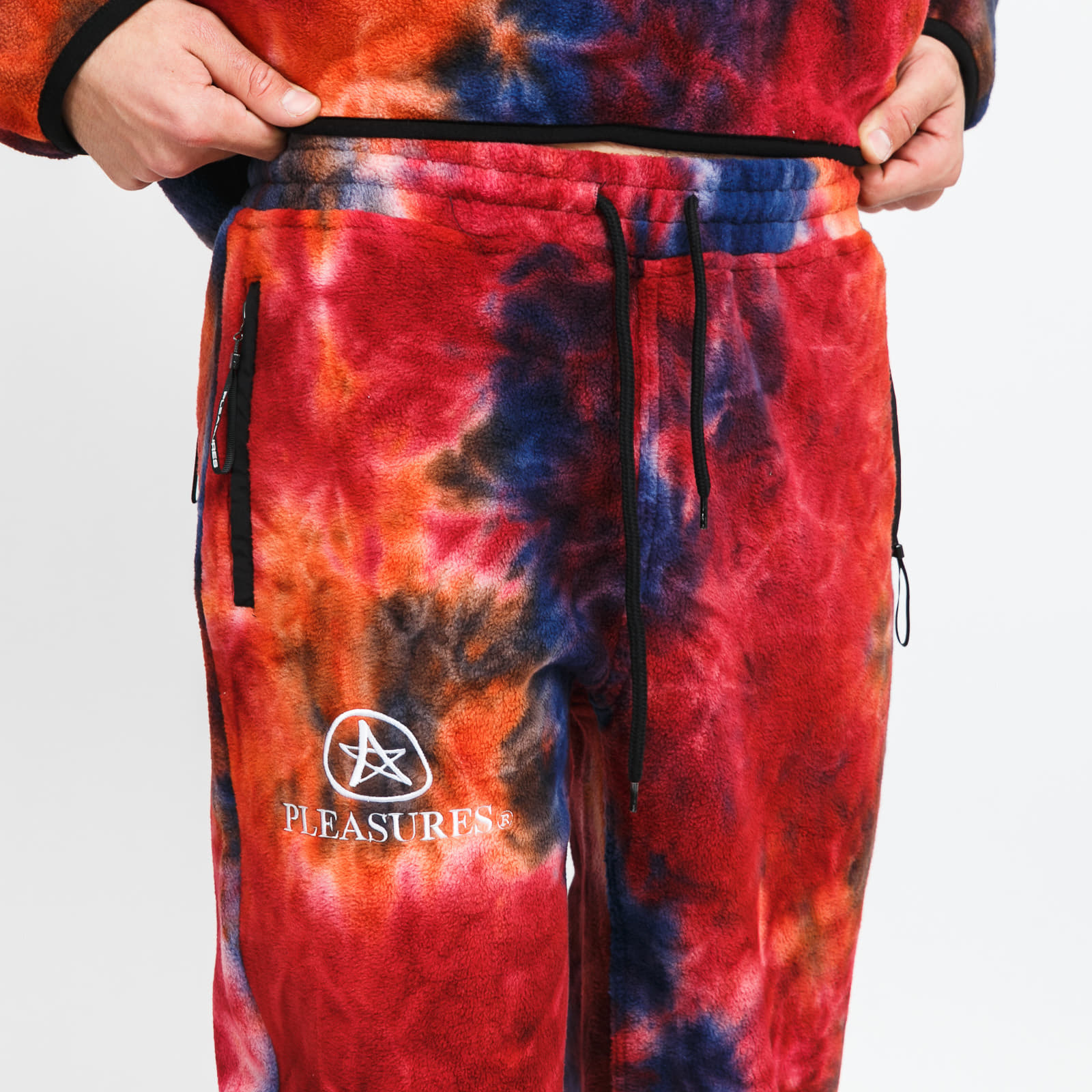 Pants PLEASURES Caffeine Polar Fleece Pant Orange/ Navy/ Purple/ Bordeaux