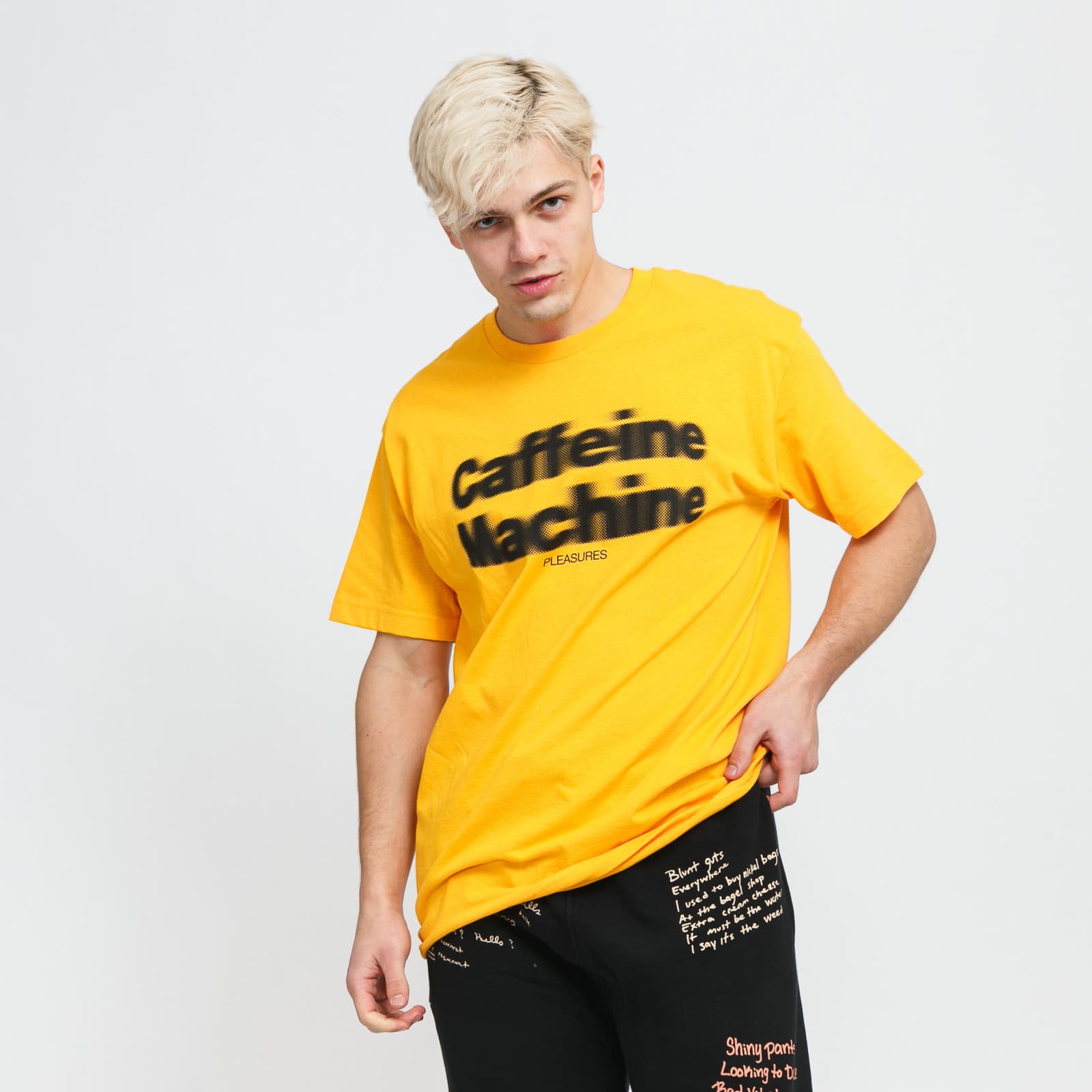 T-shirts PLEASURES Energy Tee Yellow