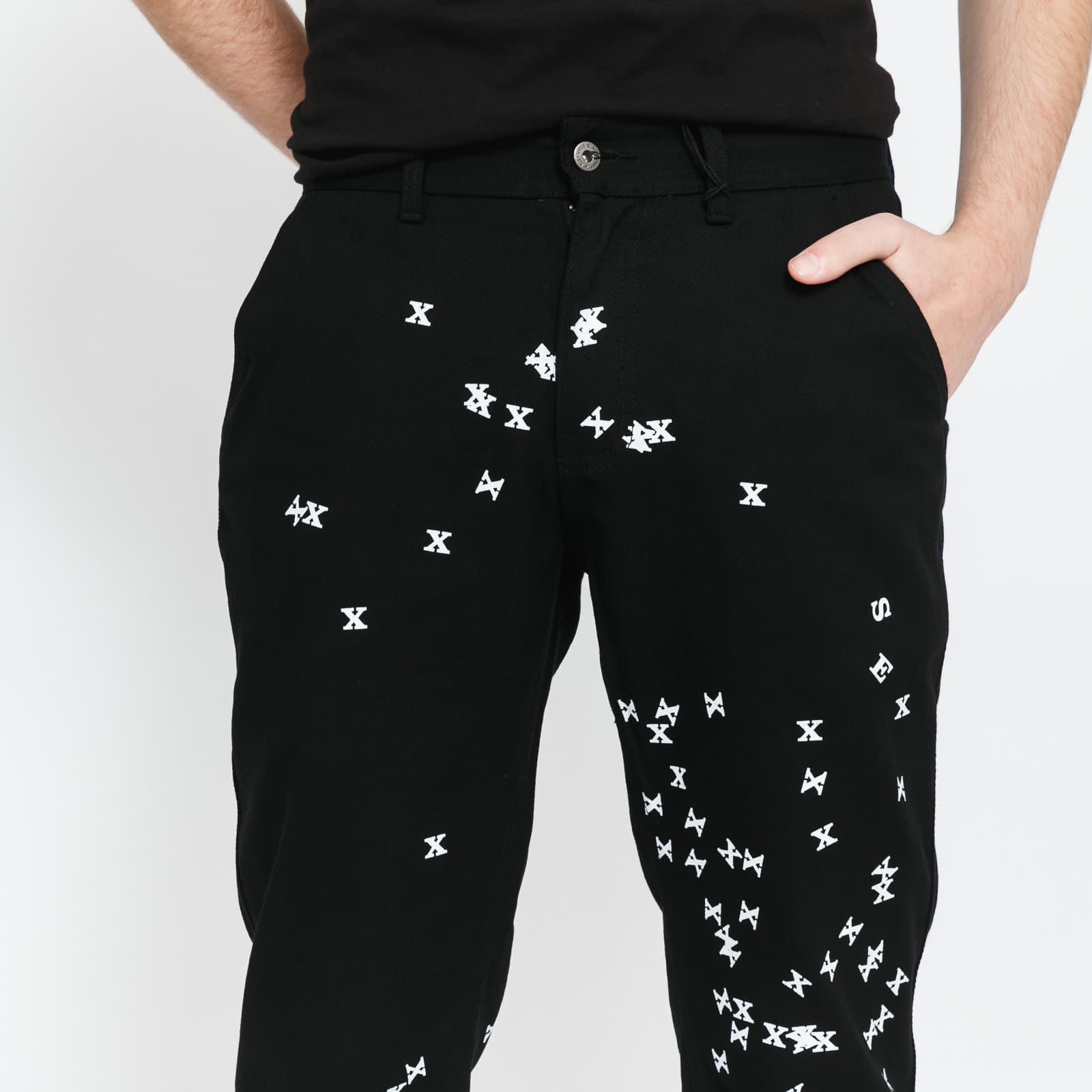 Püksid PLEASURES Vomit Printed Trousers Blk