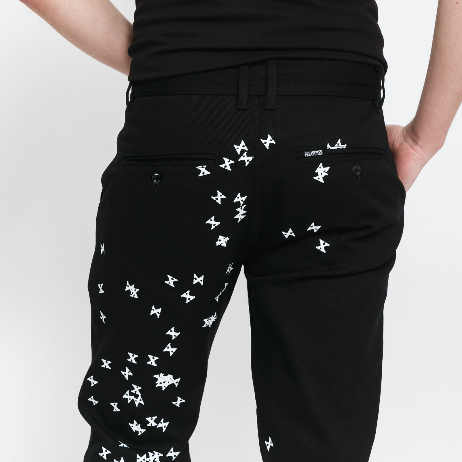 Püksid PLEASURES Vomit Printed Trousers Blk