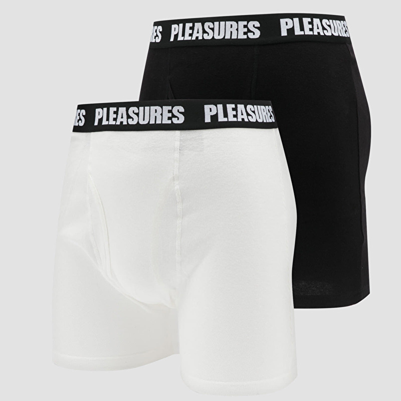 Caleçons PLEASURES Boxer Briefs 2-Pack White/ Black