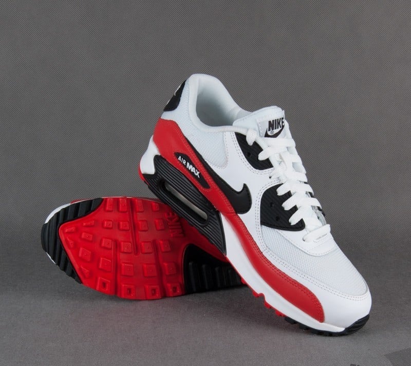 Zapatos Nike Air Max 90 Essential White/Black-Lt Crmsn-Neutral Grey