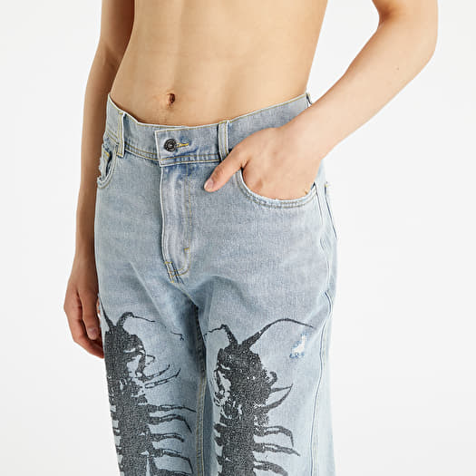 Pants and jeans PLEASURES Crawler Denim Pant Blue Footshop