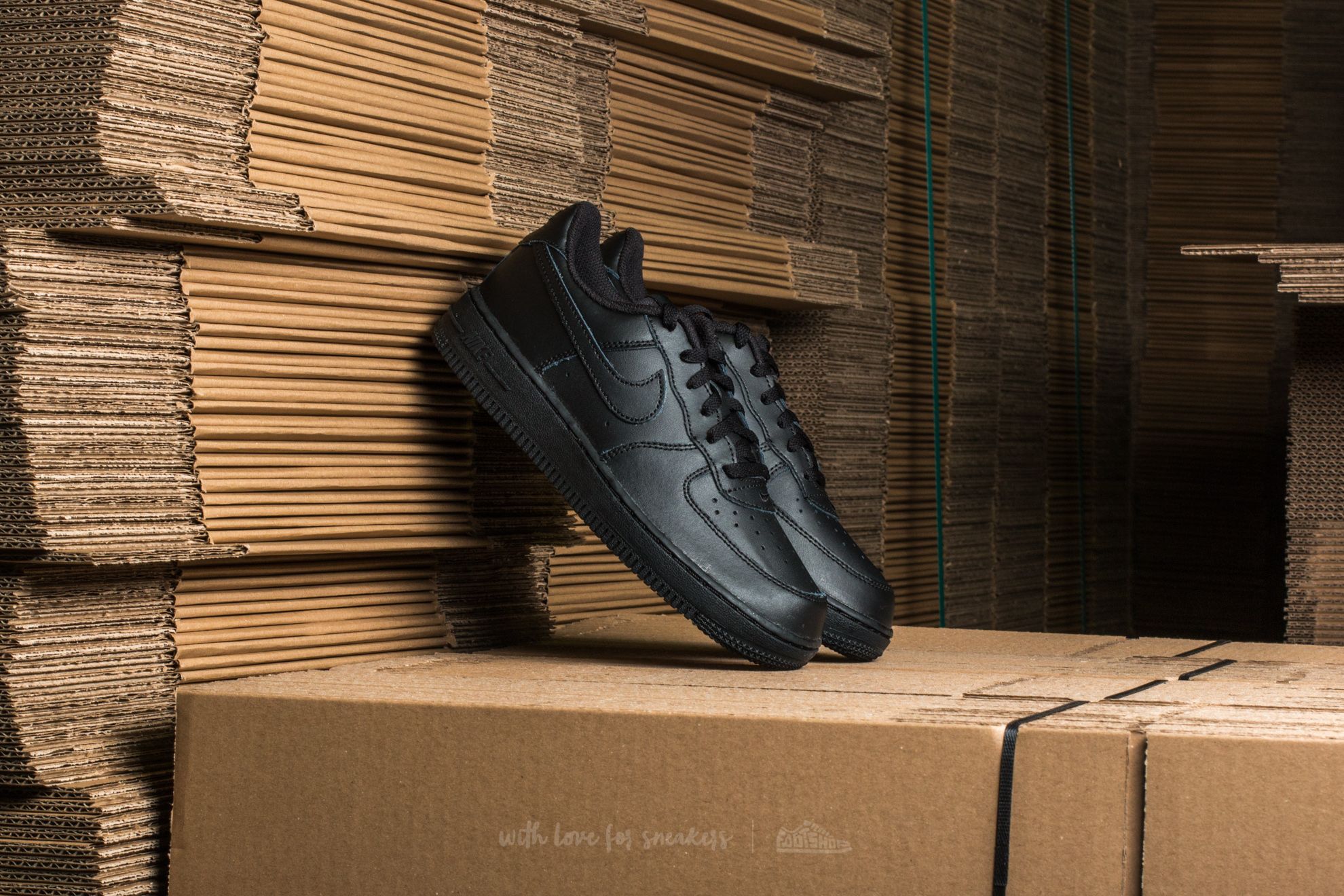 Buty dziecięce Nike Force 1 (PS) Black/ Black-Black