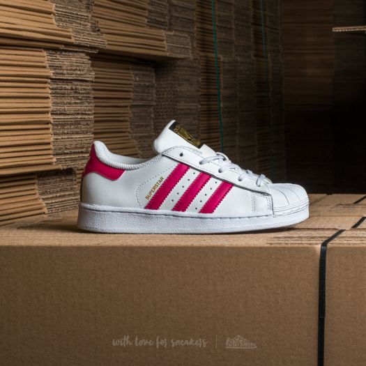 Superstar white bold pink top
