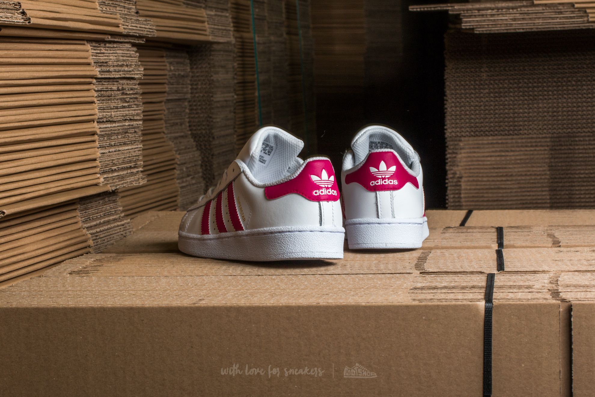 Adidas originals superstar foundation - zapatillas - white/bold top pink