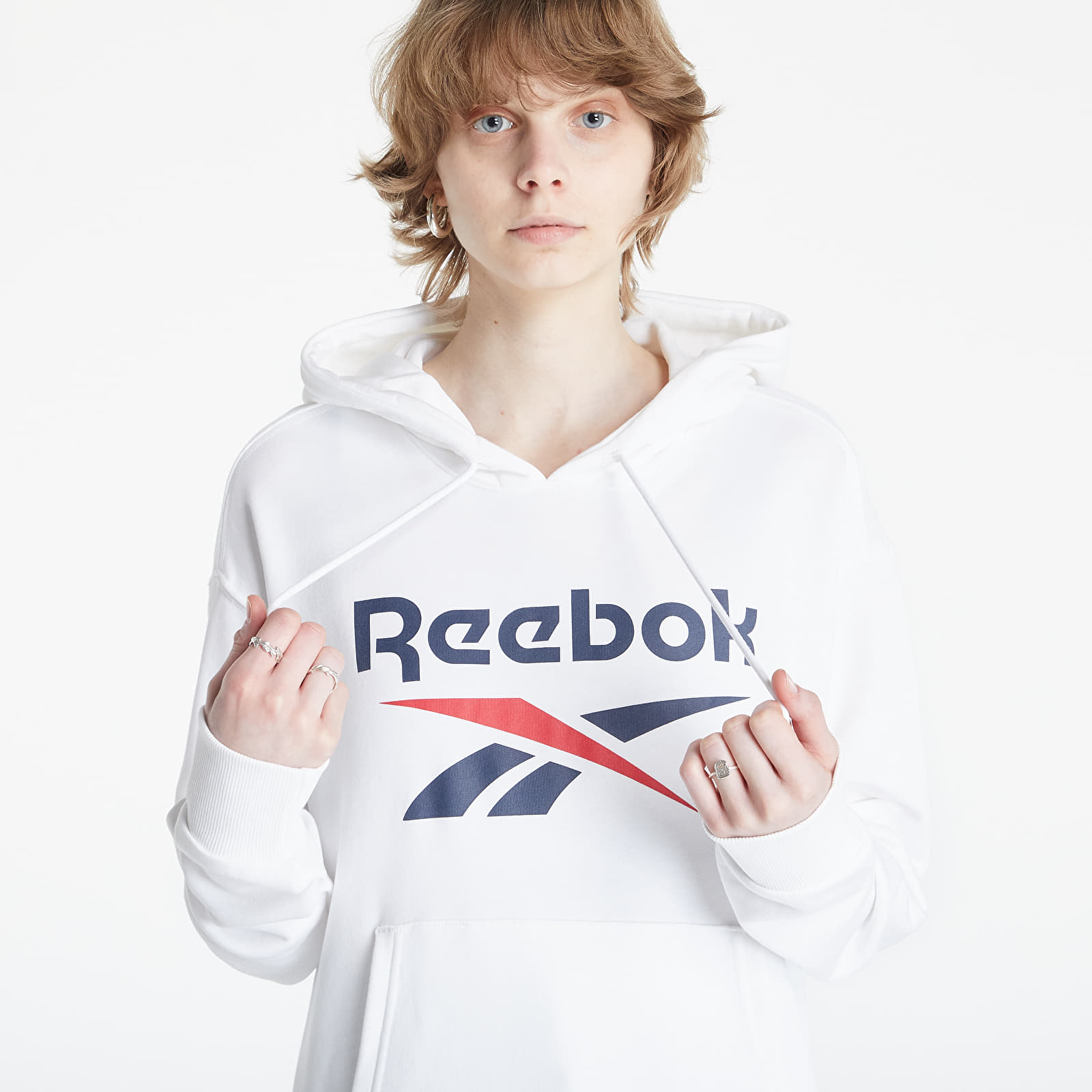 Sudadera Reebok Identity Logo French Terry Digital Glow Mujer