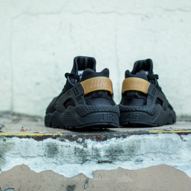 Nike Air Huarache Black/ Metallic Gold | Footshop