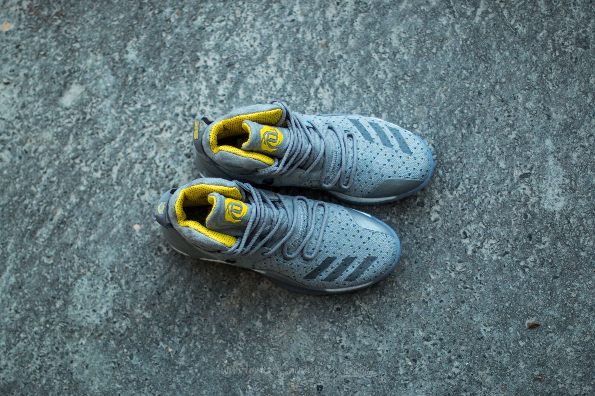 Men's shoes adidas Consortium x Sneakersnstuff D Rose 7 Primeknit Grey/ Core Yellow
