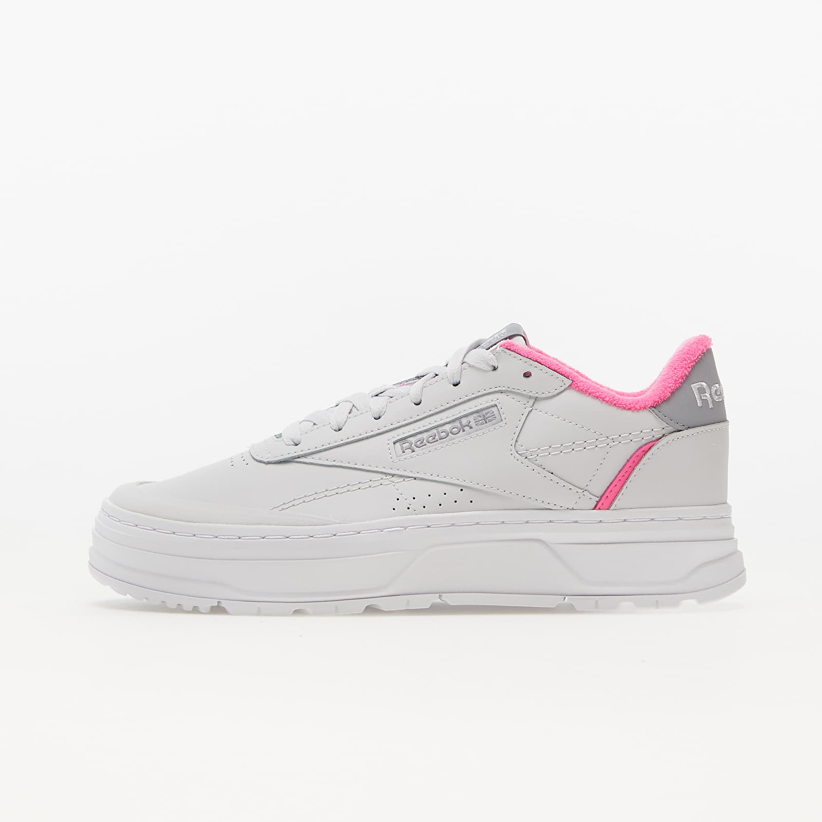Women's shoes Reebok Club C Double GEO Cold Grey/ Cold Grey/ Atomic Pink