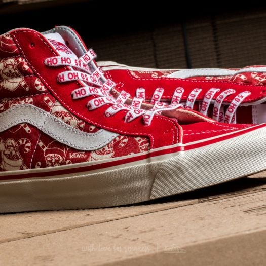 Vans red high tops womens deals