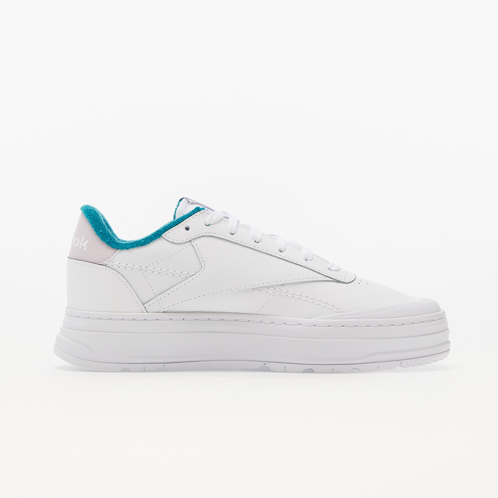 Încălțăminte și sneakerși pentru femei Reebok Club C Double GEO Cloud White/ Seaport Teal/ Quartz Glow