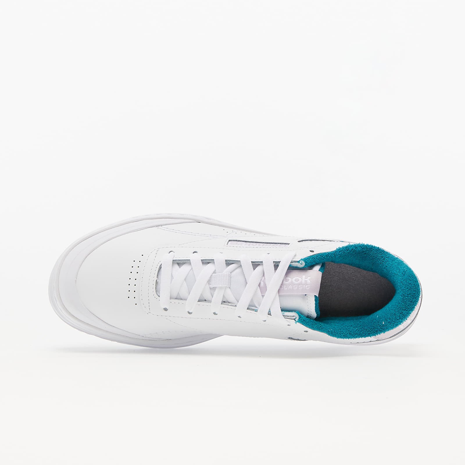 Încălțăminte și sneakerși pentru femei Reebok Club C Double GEO Cloud White/ Seaport Teal/ Quartz Glow