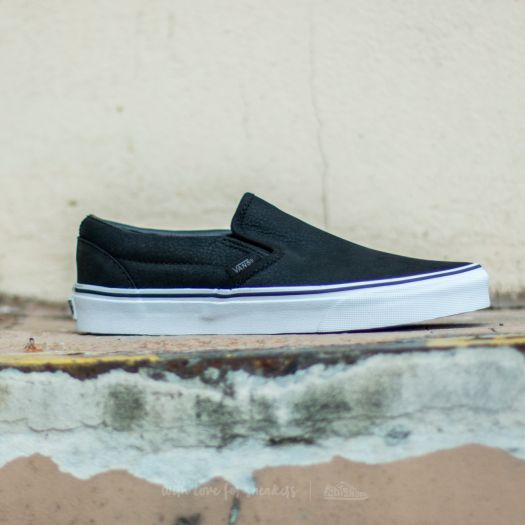 Vans premium deals leather slip on