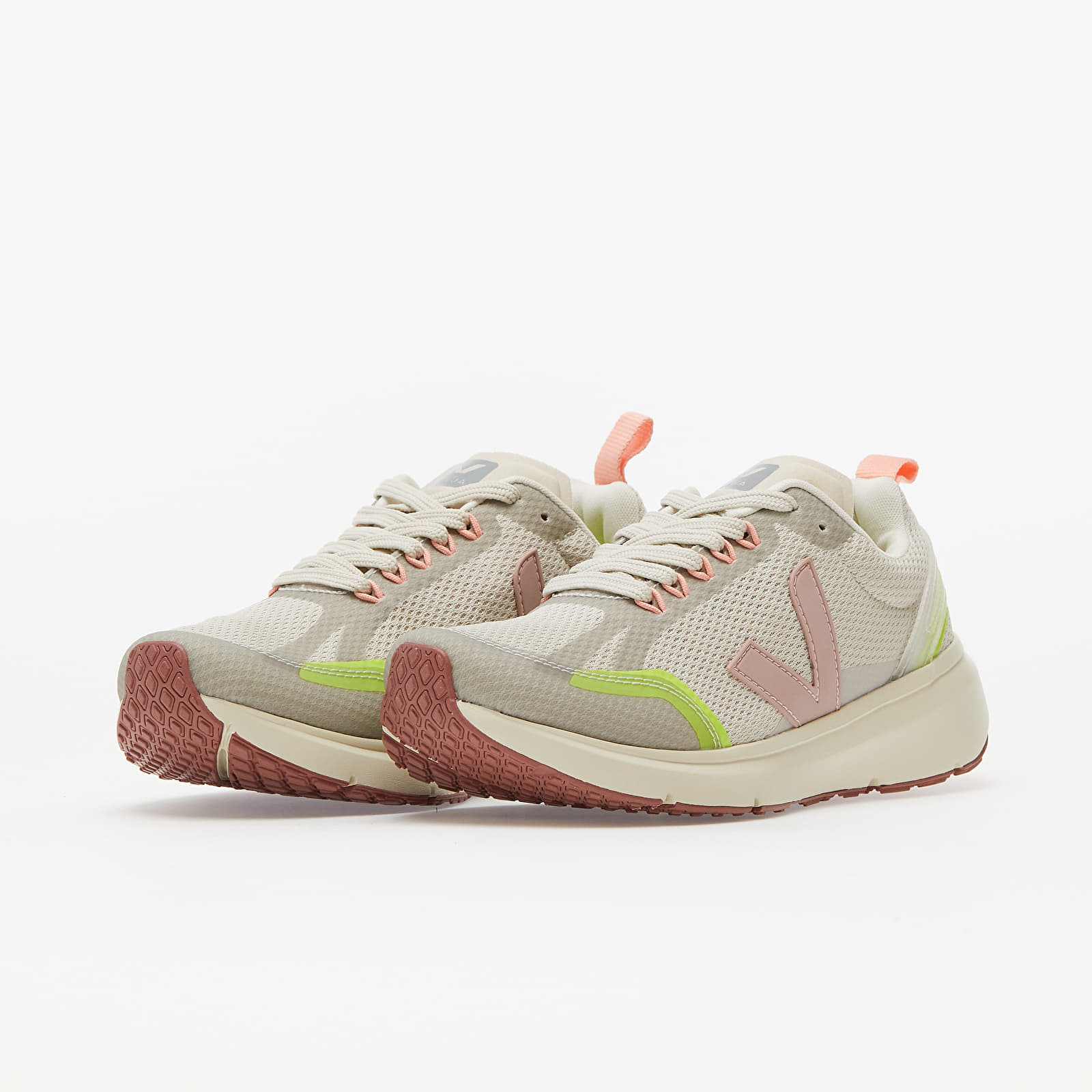 Sapatos de mulher Veja W Condor 2 Alveomesh Natural/Babe/Jaune